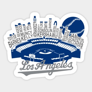 LA Pro Baseball Team Skyline Los Angeles Sticker